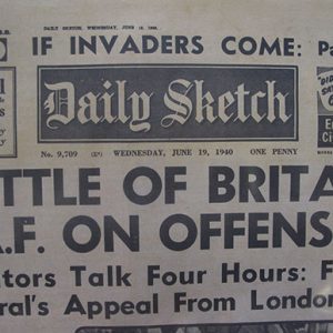 battle of britain replica newspaper