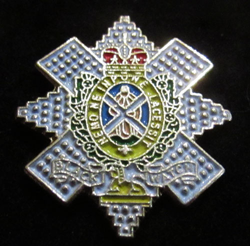 glasgow highlanders lapel badge