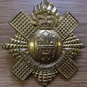Royal Highland Fusiliers Pipers Gold Cap Badge