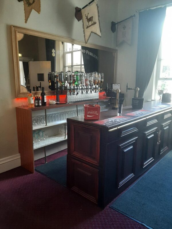 The bar in the museum's Colonel's Room