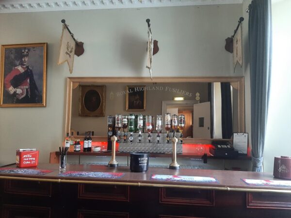 The bar in the museum's Colonel's Room