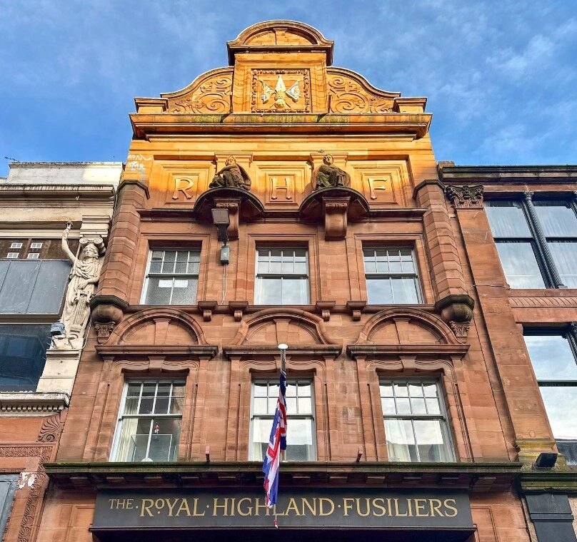 A photograph of the outside of the Royal Highland Fusiliers Museum